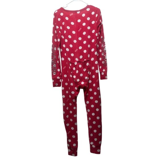 Victoria Secret Y2K 00s Polka Dot One Piece Pajama Medium Thermal Bling Sequins - Picture 3 of 16
